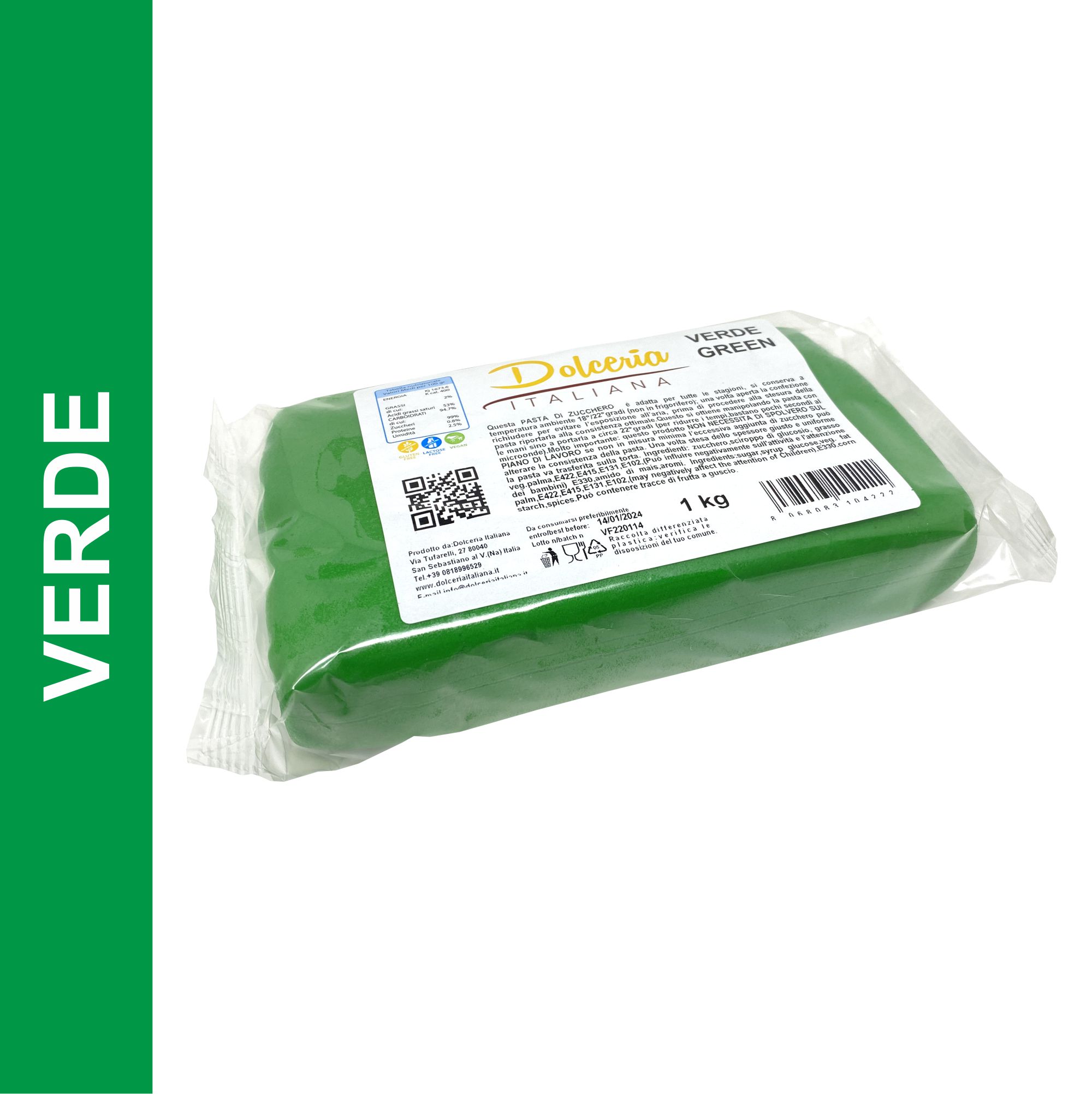 Pasta di Zucchero Verde 1kg. – Dolceria Italiana