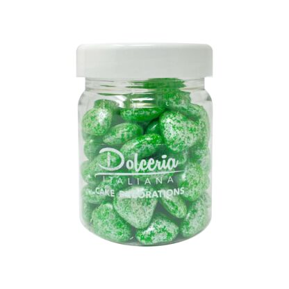 Cuori perlati verde 90 g